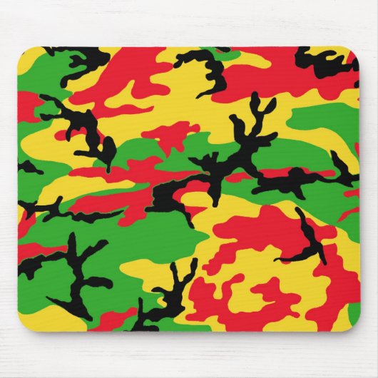 Rasta Colored Camouflage Muismat (Voorkant)