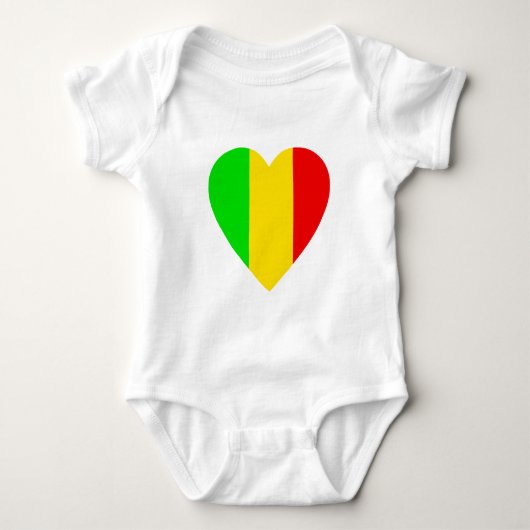 Rasta Colored Heart Romper (Voorkant)