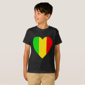 Rasta Colored Heart T-shirt (Voorkant volledig)