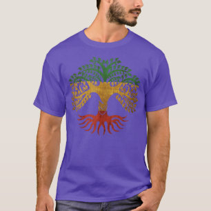 Rasta Colorful Tree of Life Symbol Spiritueel Yoga T-shirt