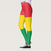 Rasta Colors Green Yellow Red Stripes Patroon Leggings (Links)