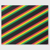 Rasta Colors Green Yellow Red Stripes Vlagpatroon Cadeaupapier (Vlak)