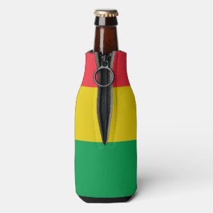 Rasta Colors Green Yellow Red Stripes Vlagpatroon Flesjeskoeler