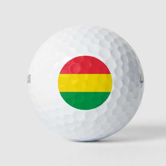 Rasta Colors Green Yellow Red Stripes Vlagpatroon Golfballen (Voorkant)