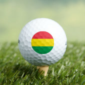 Rasta Colors Green Yellow Red Stripes Vlagpatroon Golfballen (Insitu Shirt)