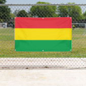 Rasta Colors Green Yellow Red Stripes Vlagpatroon Spandoek (Insitu)