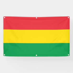 Rasta Colors Green Yellow Red Stripes Vlagpatroon Spandoek