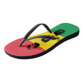 Rasta Colors Green Yellow Red Stripes Vlagpatroon Teenslippers (Schuin)
