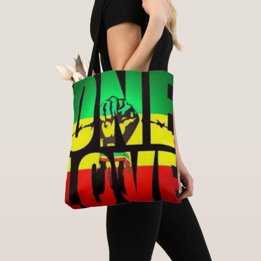 RASTA COLORS ONE LOVE TOTE BAG (Dichtbij)