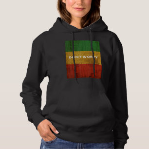 Rasta Colors Reggae Don't Worry Rastafari Islands Hoodie