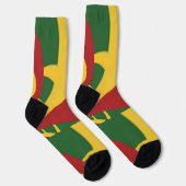 Rasta Colors Reggae is vun rood Golden Green Sokken (Rechts)