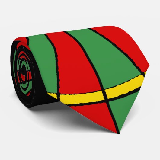Rasta Dartboard Pattern Stropdas (Opgerold)