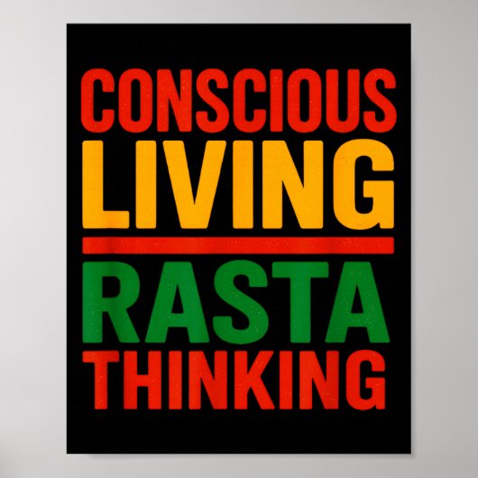 Rasta Design, Bewust Leven, Motiverende Spreuk Poster (Voorkant)