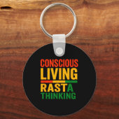 Rasta Design, Bewust Leven, Motiverende Spreuk Sleutelhanger (Voorkant)