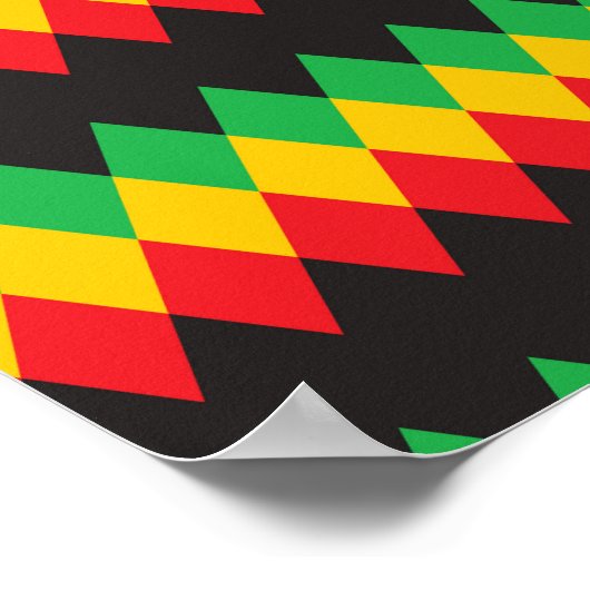Rasta Diamond Pattern Poster (Hoek)