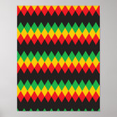Rasta Diamond Pattern Poster (Voorkant)