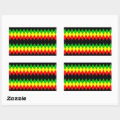 Rasta Diamonds. Rood goud en groen. Jah Rastafari Rechthoekige Sticker (Vel)