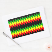 Rasta Diamonds. Rood goud en groen. Jah Rastafari Rechthoekige Sticker (Envelop)