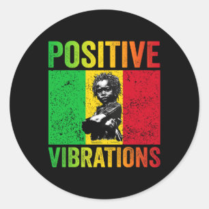 Rasta door positief ronde sticker