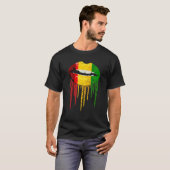 Rasta Dripping Lips Rastafarian Reggae Clothing T-shirt (Voorkant volledig)