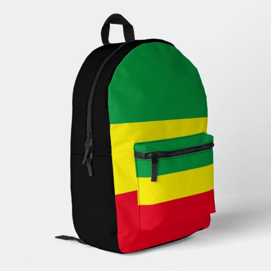 Rasta Flag Bedrukte Rugzak (Achterkant Hoek Links)