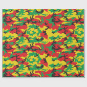 Rasta Flag Colors Camouflage Print Cadeaupapier (Vlak)