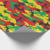 Rasta Flag Colors Camouflage Print Cadeaupapier (Hoek)