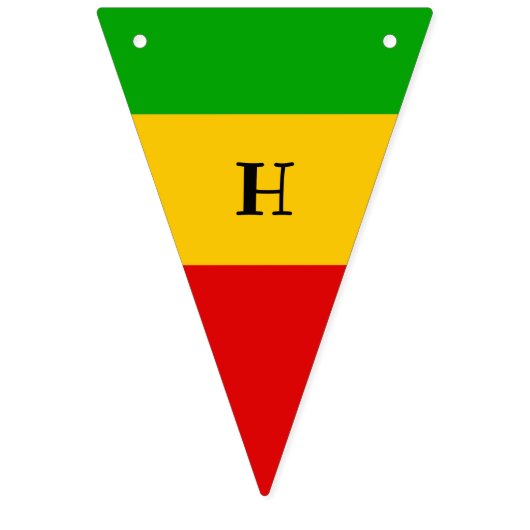Rasta Flag Reggae Happy Birthday Vlaggetjes (Tweede vlag)