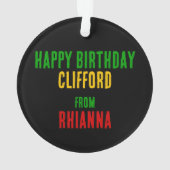 Rasta Flag Tropical Palm Trees Christmas Ornament (achterkant)