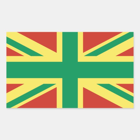 Rasta Flag UK Sticker (Voorkant)
