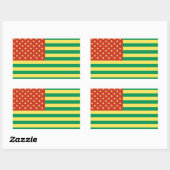 Rasta Flag US Stickers (Vel)