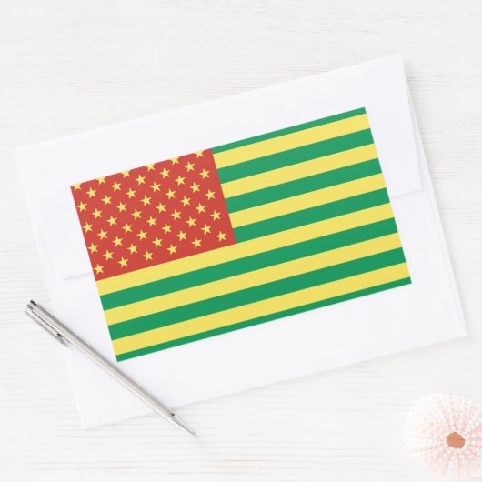 Rasta Flag US Stickers (Envelop)