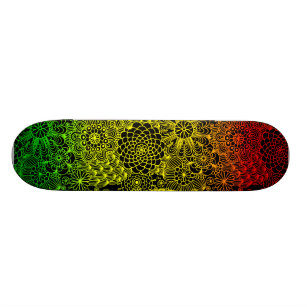 Rasta Flower Pattern Persoonlijk Skateboard