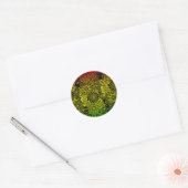 Rasta Flower Ronde Sticker (Envelop)