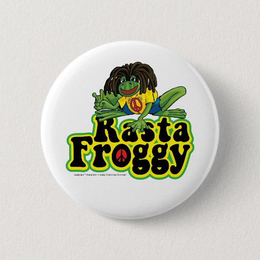 Rasta Froggy Button (Voorkant)