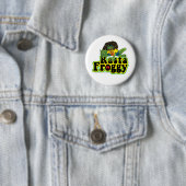Rasta Froggy Button (In situ)
