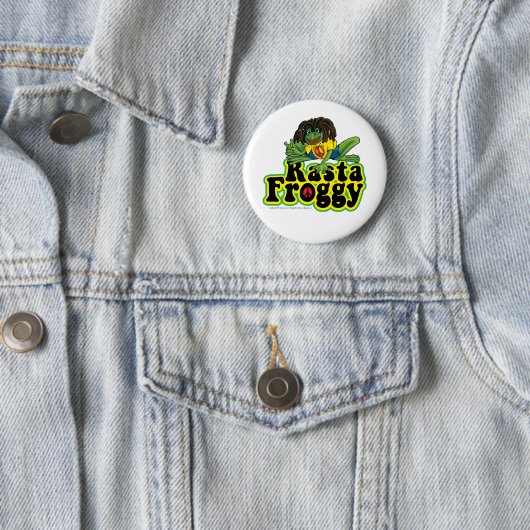Rasta Froggy Button (In situ)