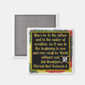 Rasta Gebed Voorgedragen voor de rookceremonie Magneet (Voorkant / Achterkant)