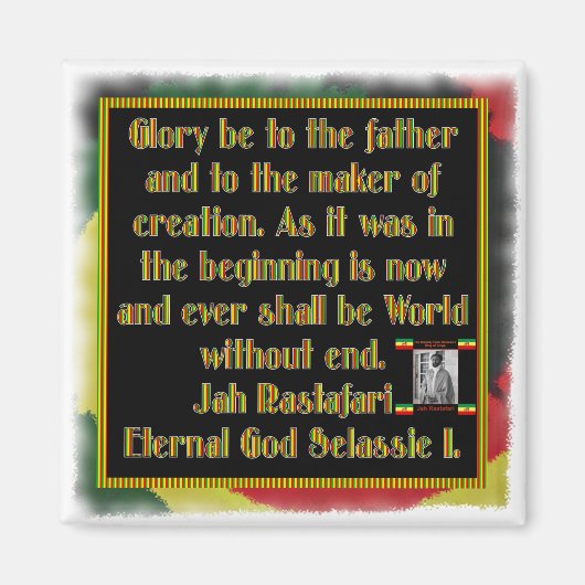 Rasta Gebed Voorgedragen voor de rookceremonie Magneet (Voorkant)