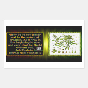 Rasta Gebed Voorgedragen voor de rookceremonie Rechthoekige Sticker