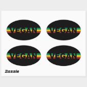 Rasta Gestreepte Vegan Sticker (Vel)