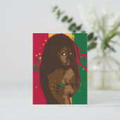 Rasta Girl Briefkaart (Staand voorkant)
