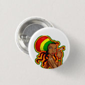 Rasta Girl chapa Ronde Button 3,2 Cm (Voorkant /achterkant)