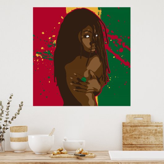 Rasta Girl Poster (Keuken)