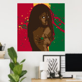 Rasta Girl Poster (Thuiskantoor)