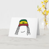 Rasta Glimlach Kaart (Gele Bloem)