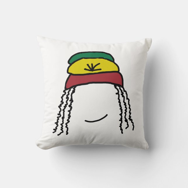 Rasta Glimlach Kussen (Voorkant)