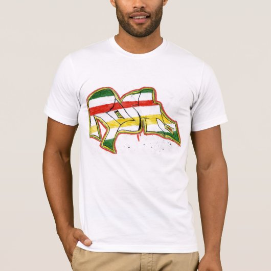 rasta graffiti t-shirt (Voorkant)