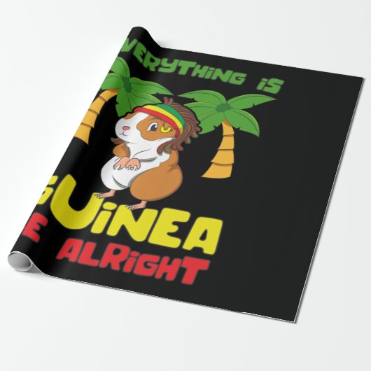 Rasta Guinee Pig Cadeaupapier (Uitgerold)