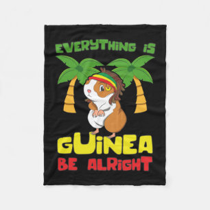 Rasta Guinee Pig Fleece Deken